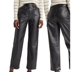 Madewell vintage faux leather straight leg pants